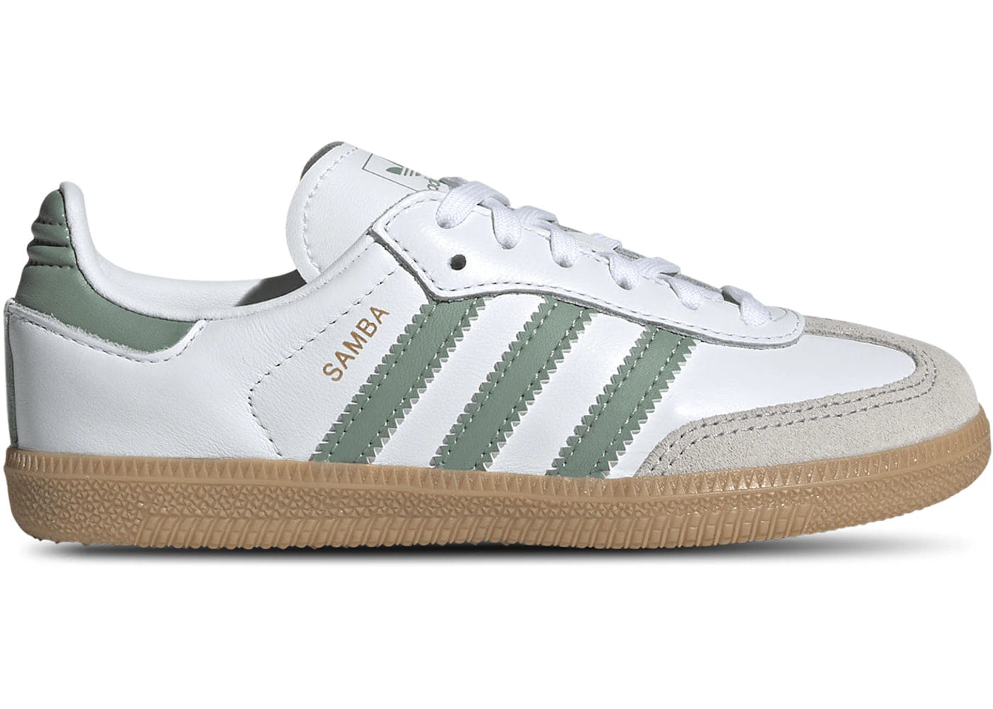 Adidas Samba Og Cloud White Silver Green Gum Ps