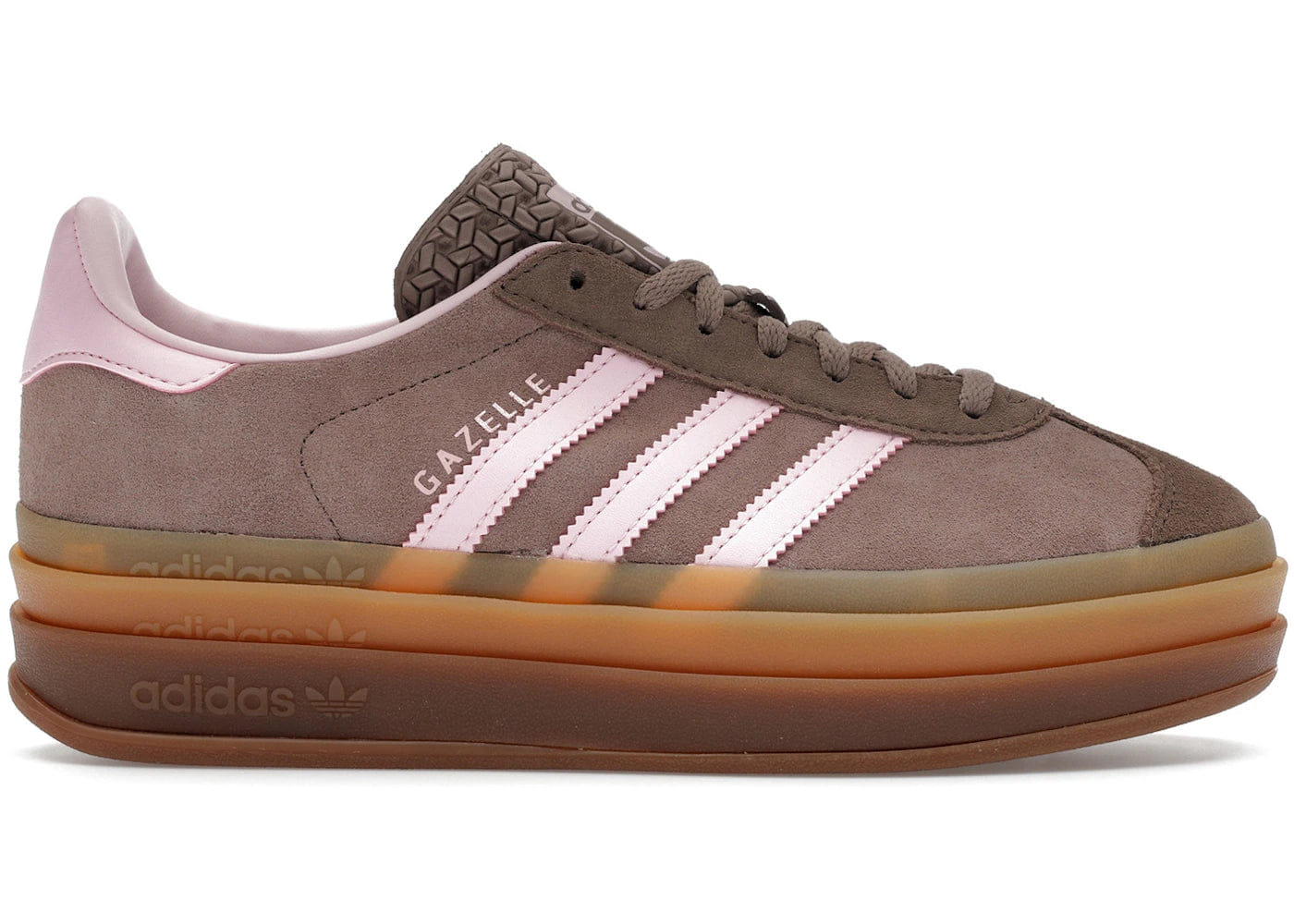 Adidas Gazelle Bold Trace Brown Clear Pink Womens