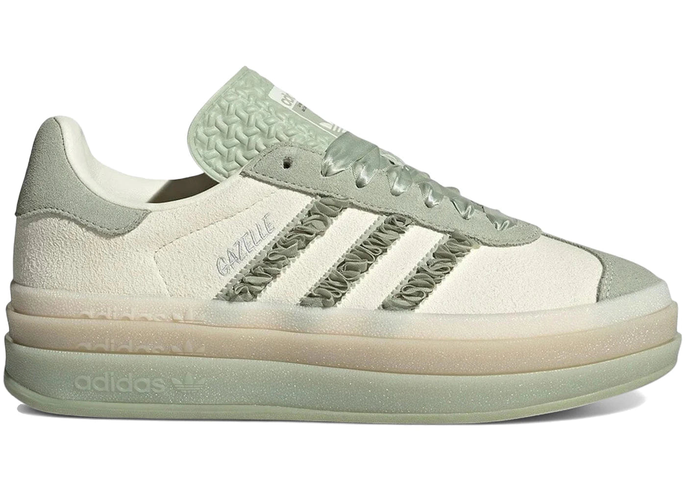Adidas Gazelle Bold Halo Green Ruffle Womens