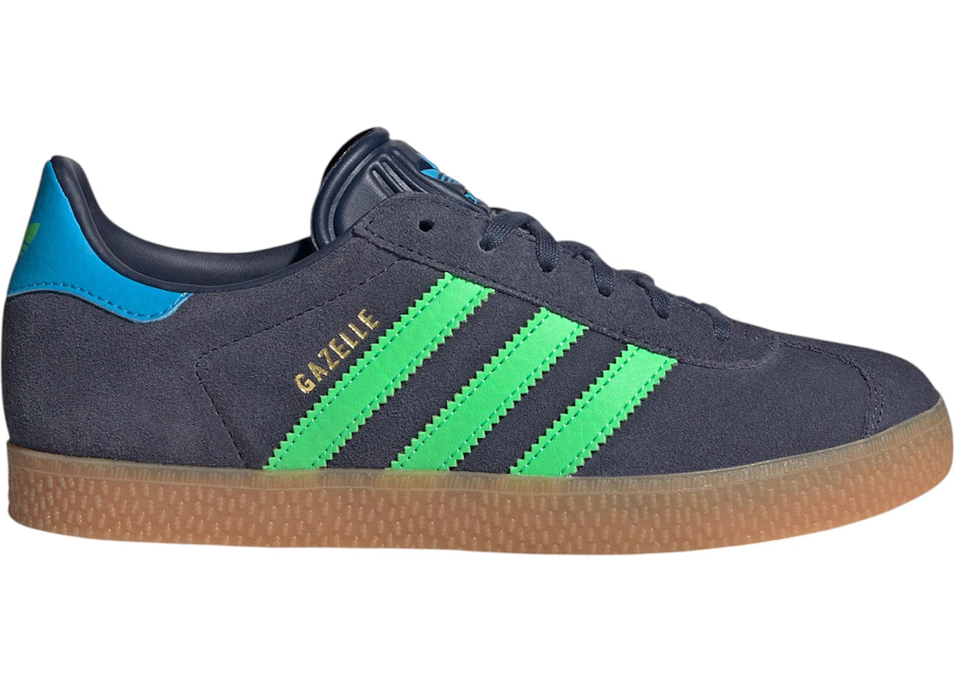 Adidas Gazelle Shadow Navy Screaming Green Gs