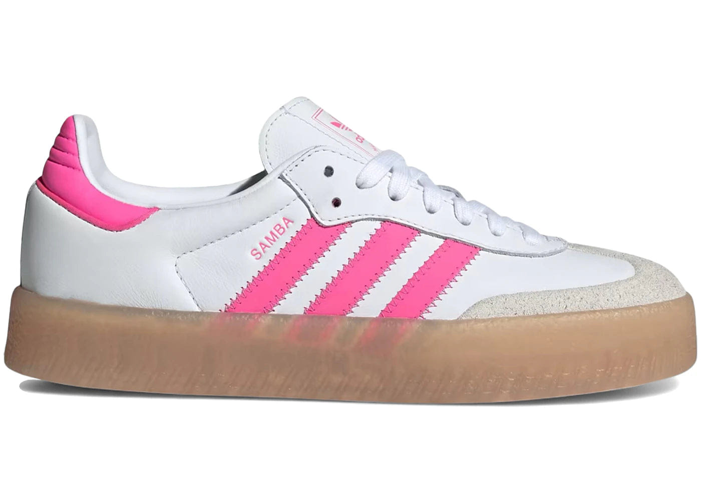 Adidas Sambae White Off White Lucid Pink Womens
