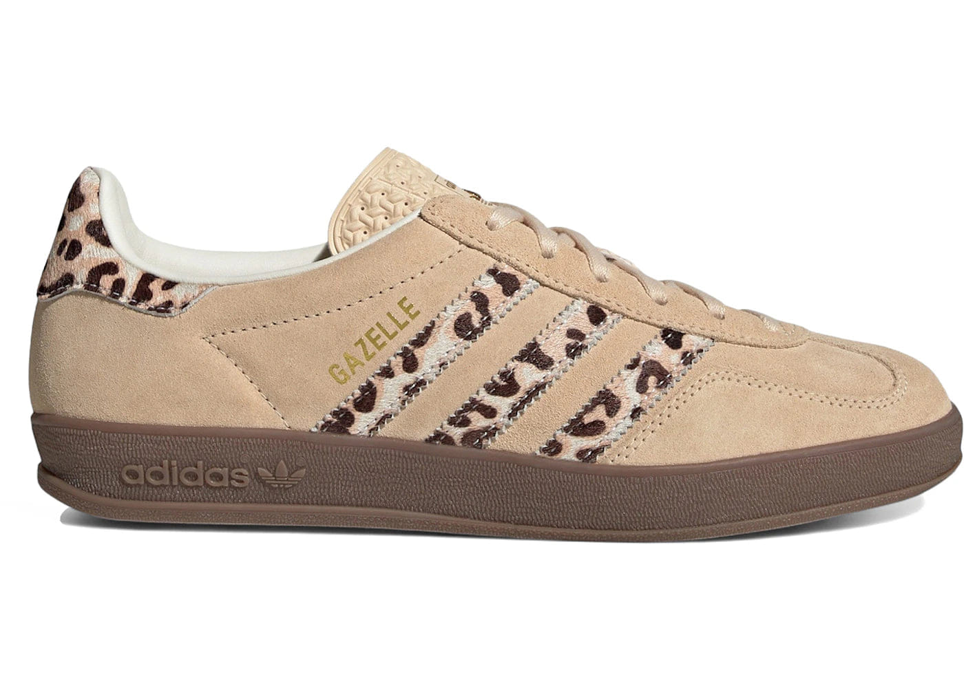 Adidas Gazelle Indoor Leopard Crystal Sand Womens