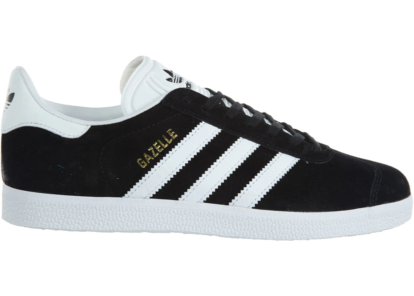 Adidas Gazelle Black White-Gold Metallic Womens