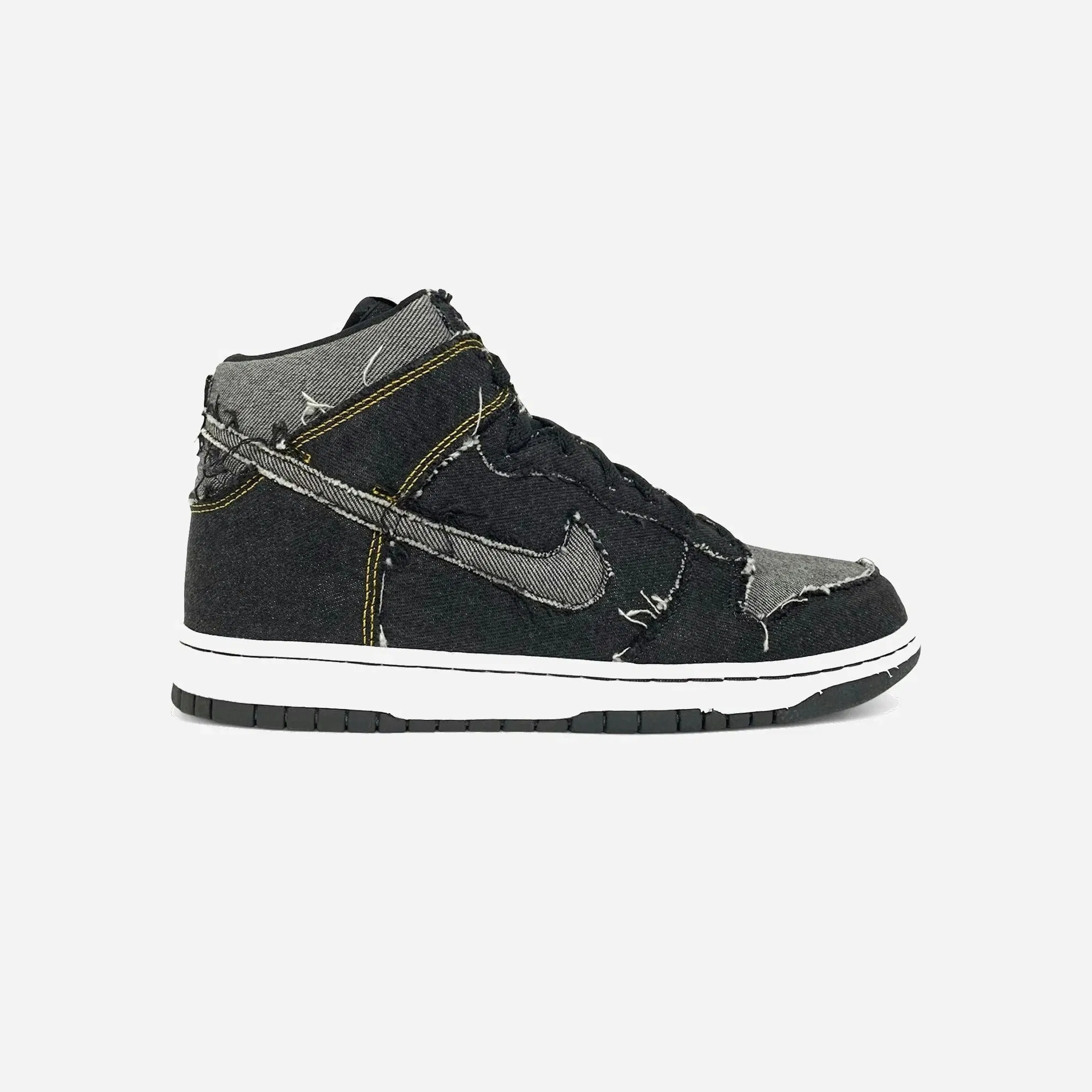 Nike Dunk High Black Denim