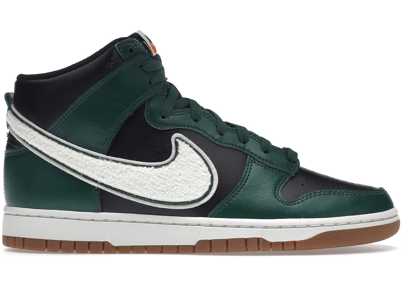 Nike Dunk High Chenille Swoosh Black Green