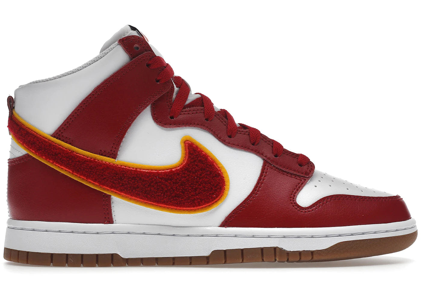 Nike Dunk High Chenille Swoosh White Gym Red