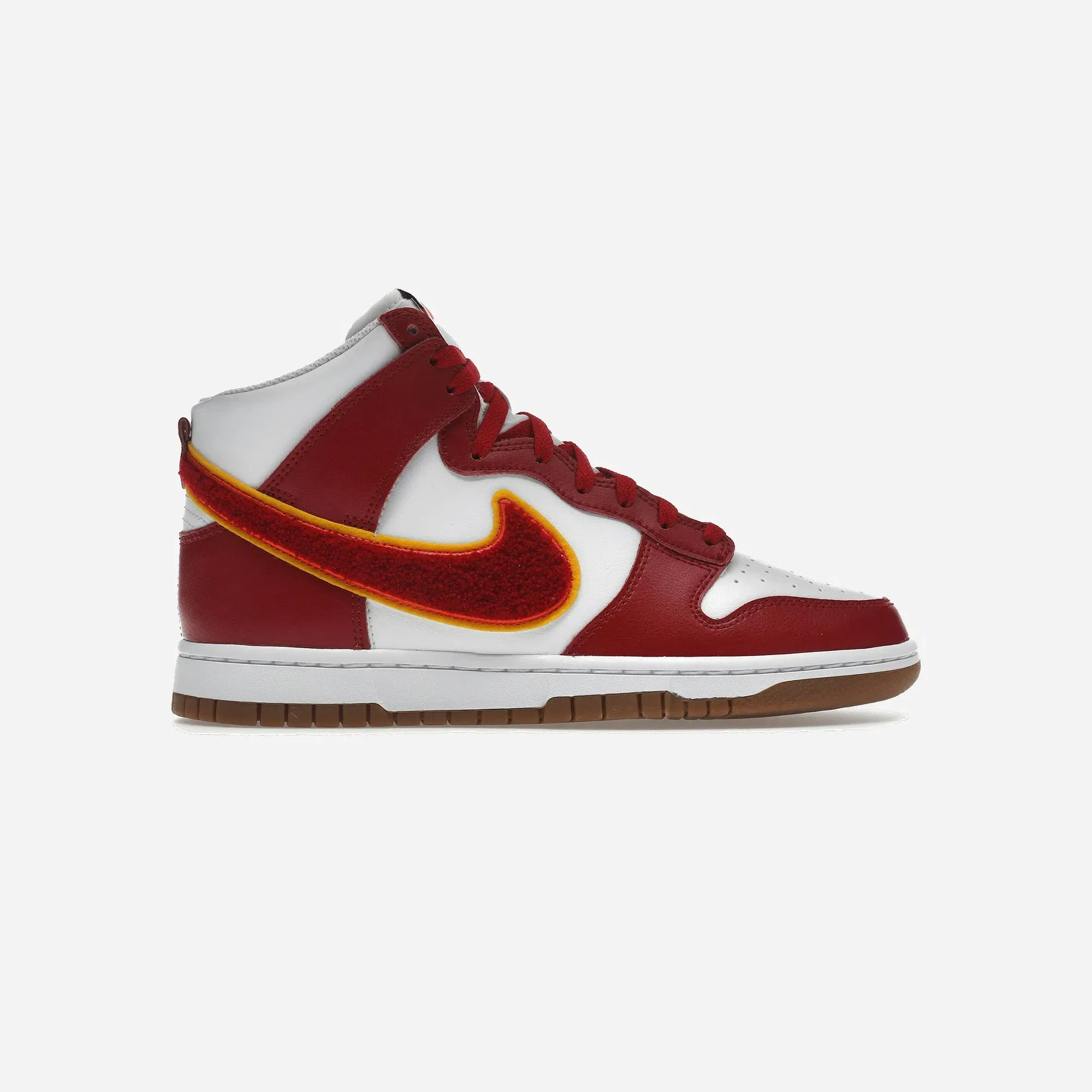 Nike Dunk High Chenille Swoosh White Gym Red