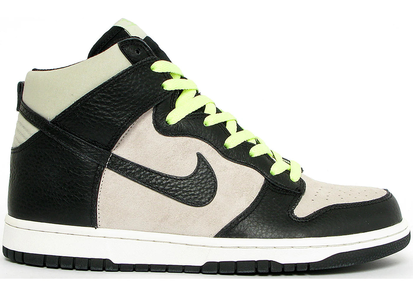 Nike Dunk High Light Bone Black Light Liquid Lime