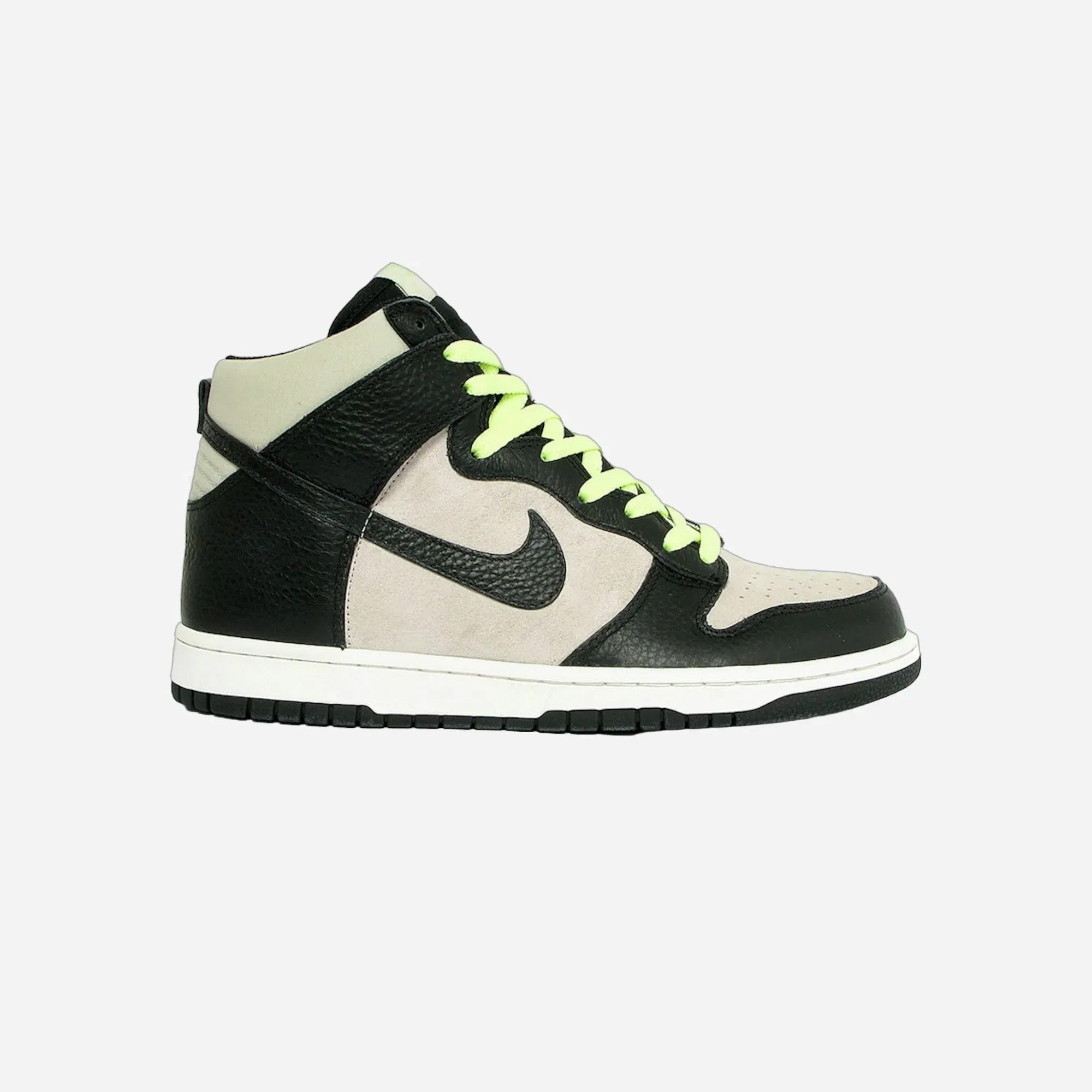 Nike Dunk High Light Bone Black Light Liquid Lime