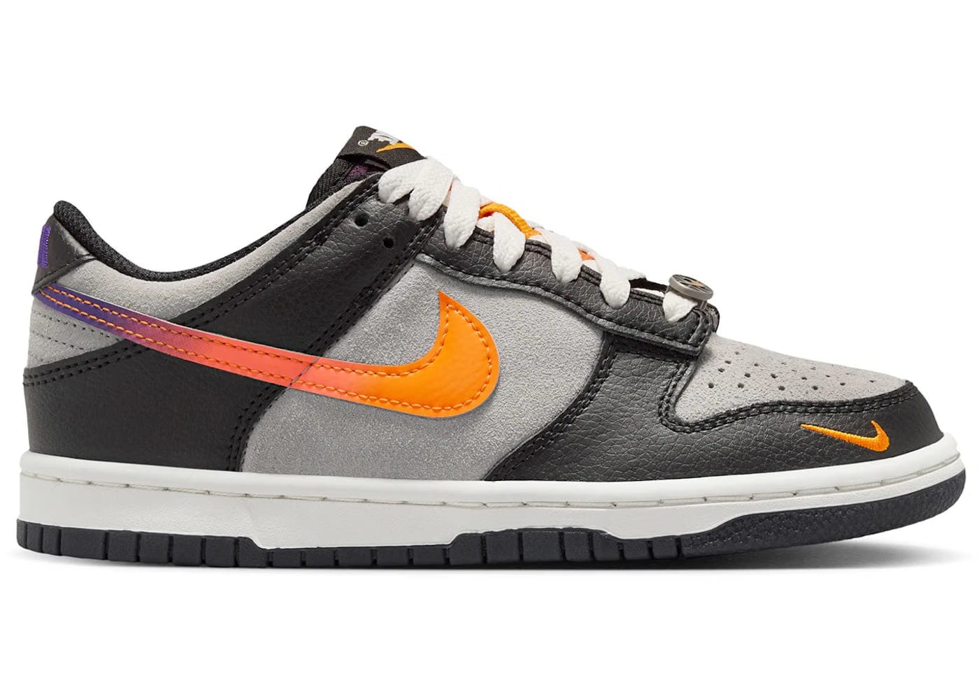 Nike Dunk Low Medium Grey Black Orange Peel Gs