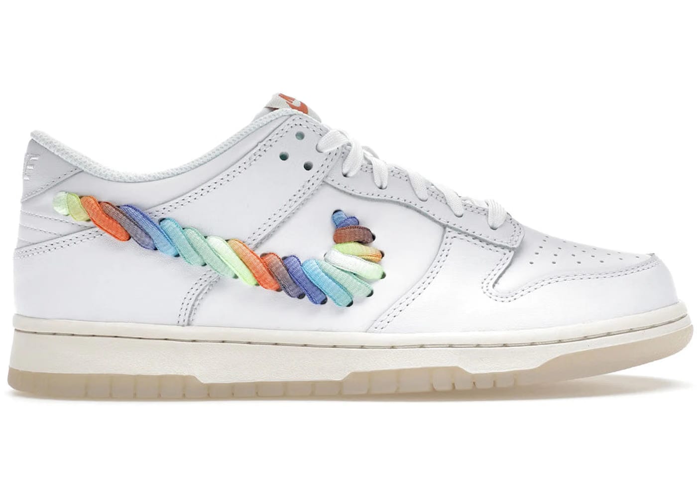 Nike Dunk Low Se Rainbow Lace Swoosh White Gs