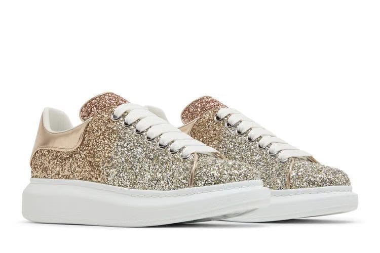 Alexander McQueen Wmns Oversized Sneaker 'Rose Gold Glitter'