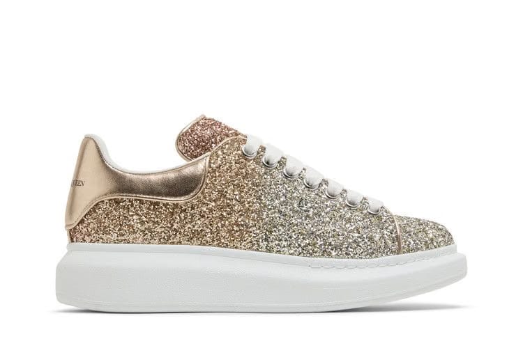 Alexander McQueen Wmns Oversized Sneaker 'Rose Gold Glitter'