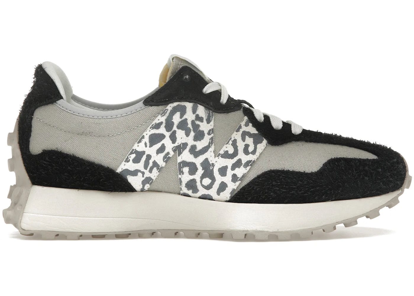 New Balance 327 Black Grey Leopard Womens
