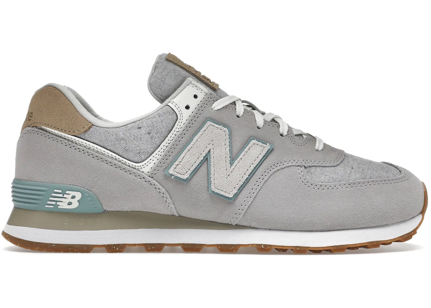 New Balance 574 Grey White Light Blue Gum