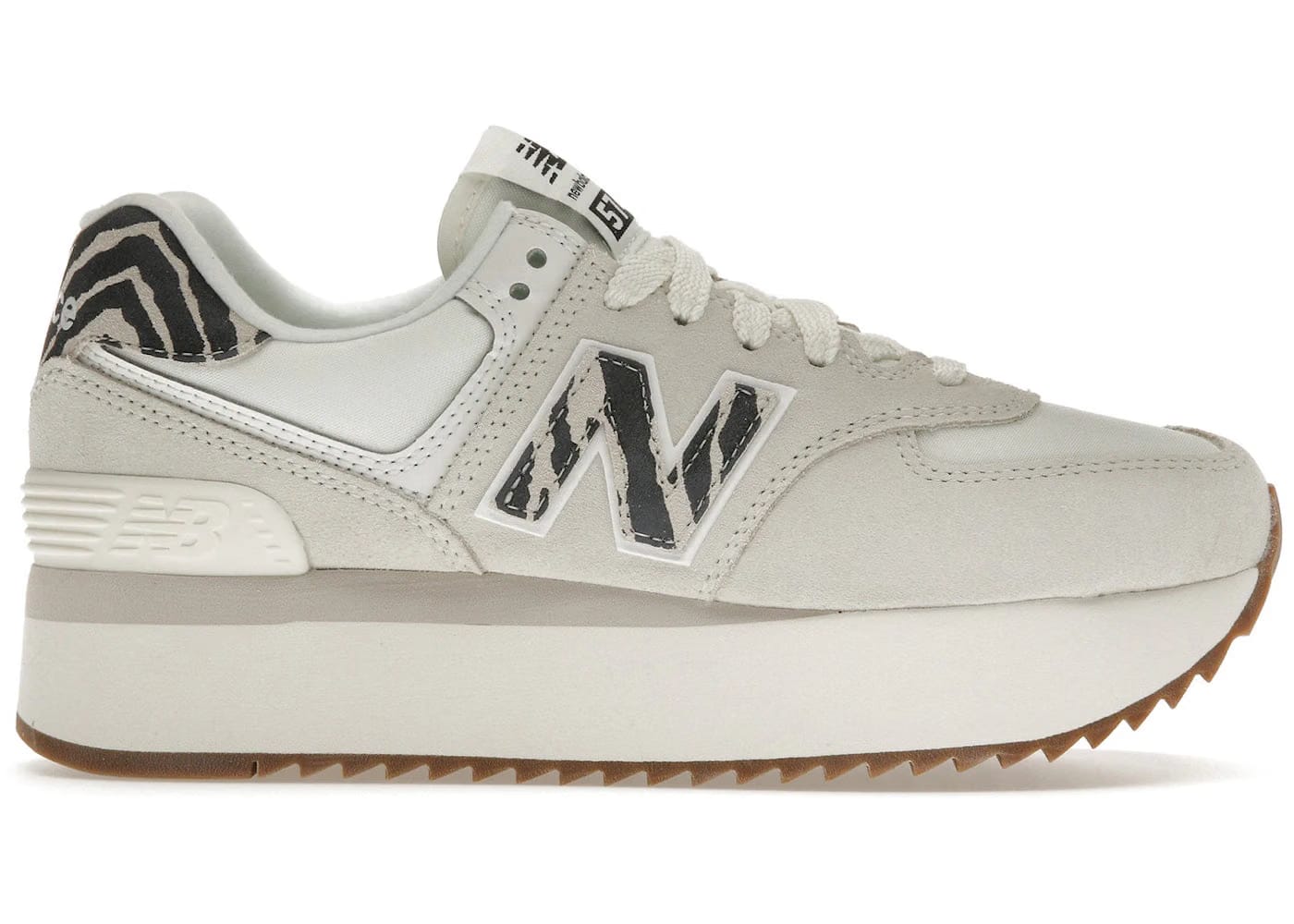 New Balance 574 Plus Sea Salt Animal Print Womens