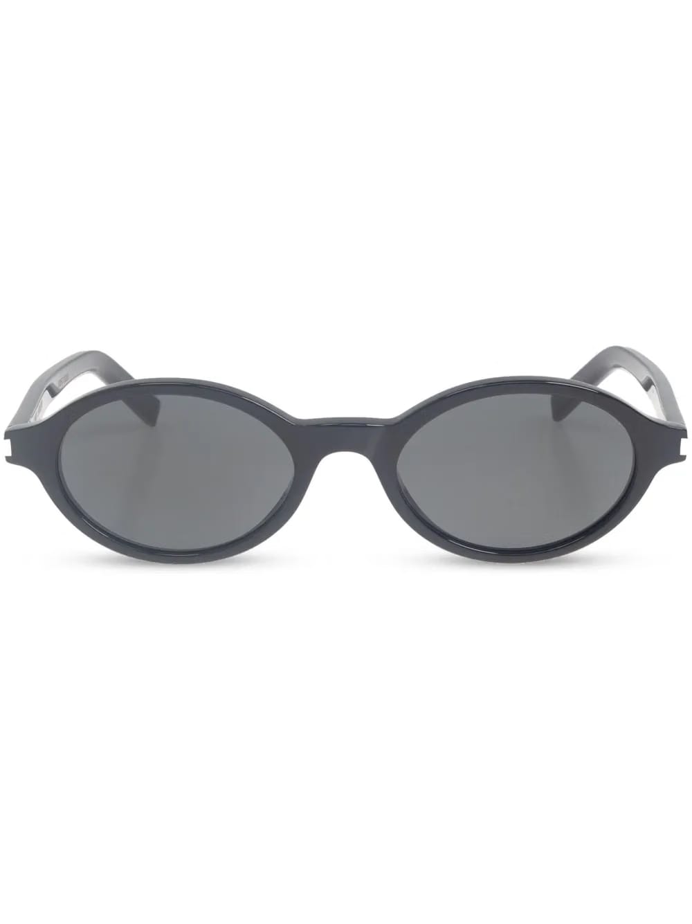 tinted oval-framed sunglasses