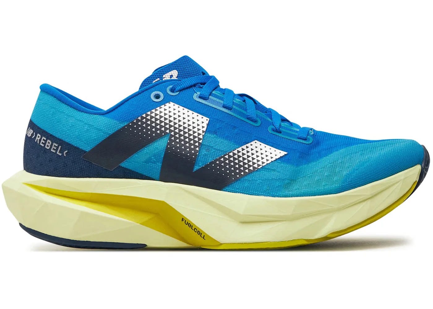 New Balance Fuelcell Rebel V4 Spice Blue Limelight Womens