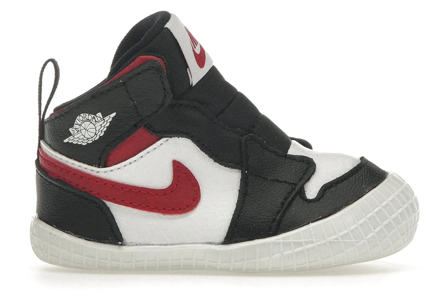 Jordan 1 Crib Bootie Black White Gym Red I