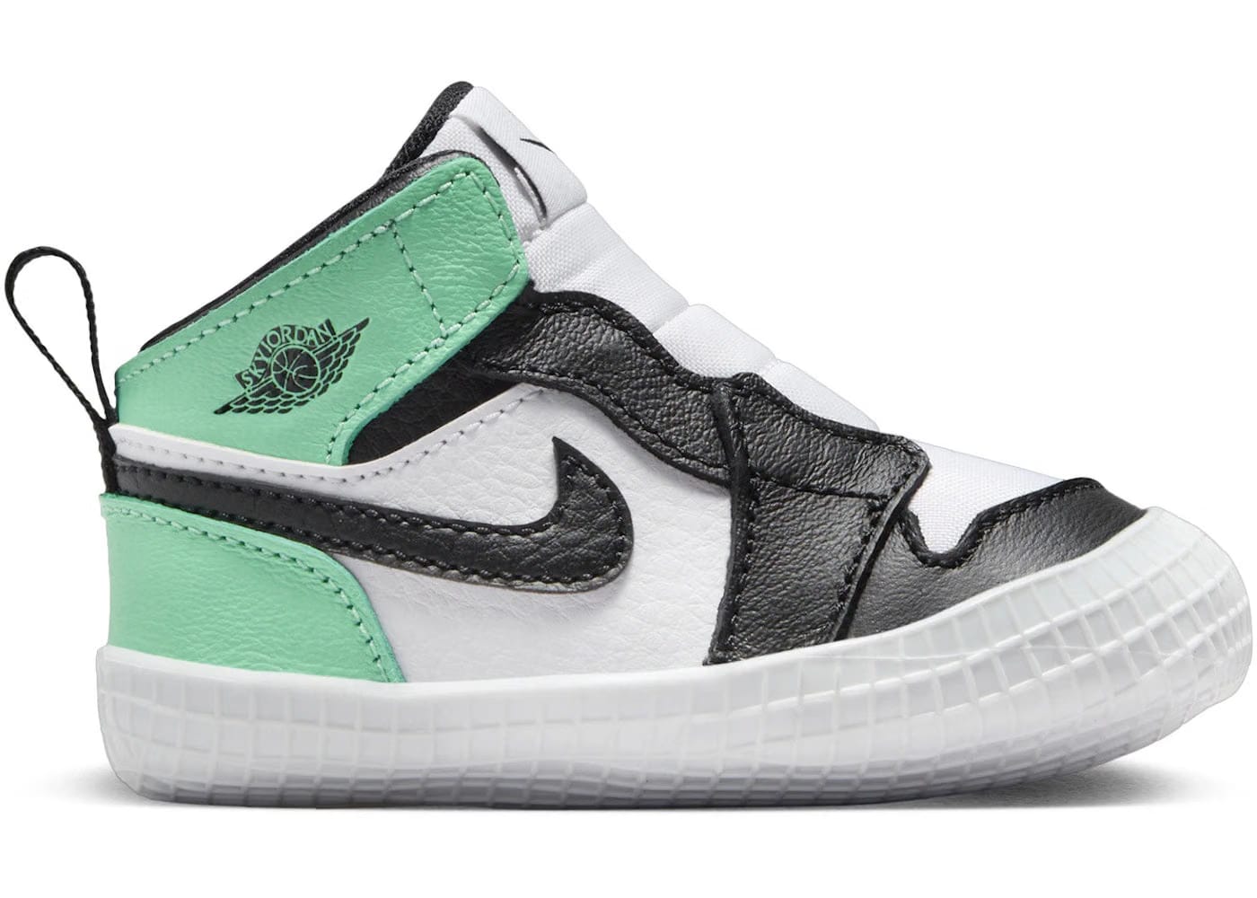 Jordan 1 Crib Bootie White Green Glow Black I