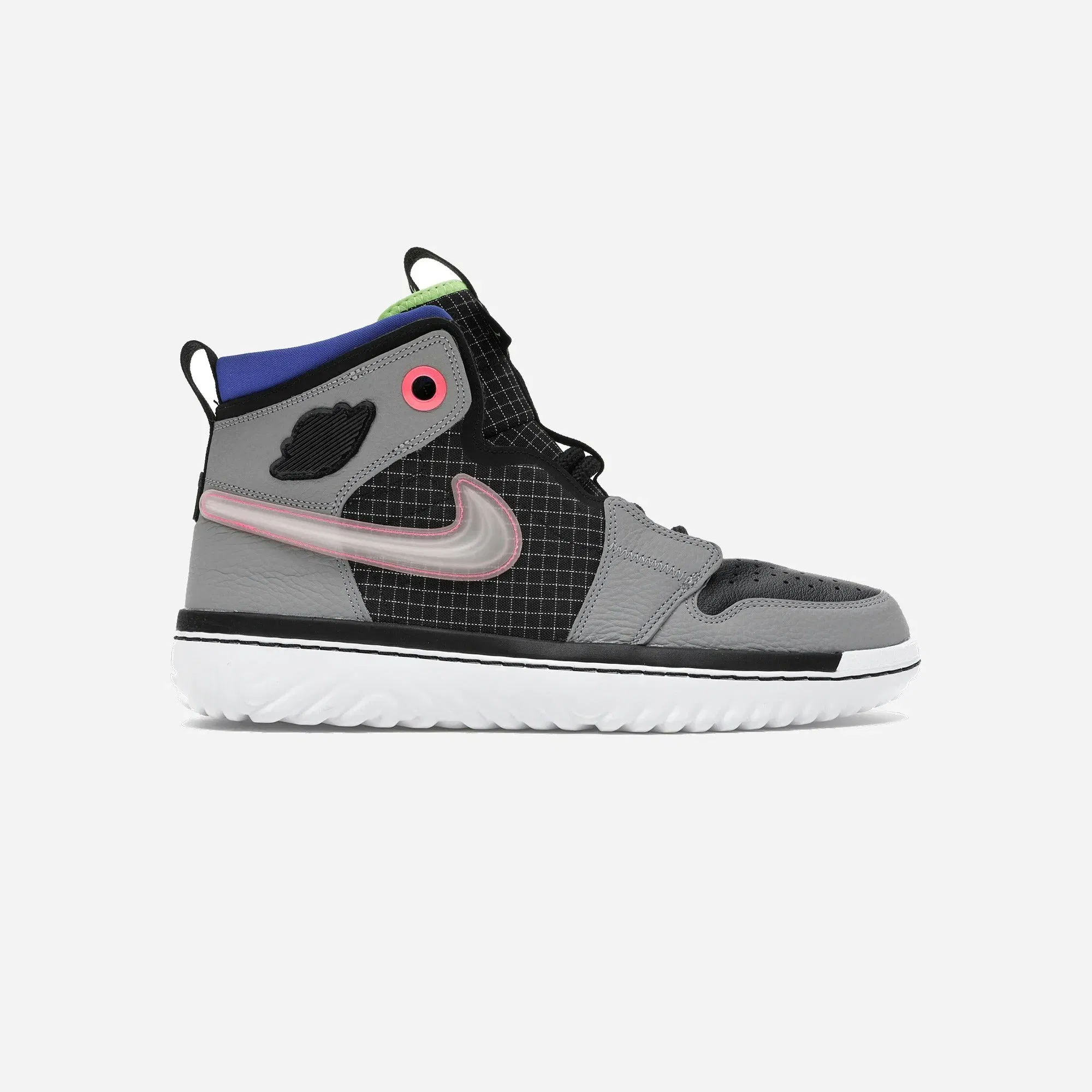 Jordan 1 High React Black Particle Grey