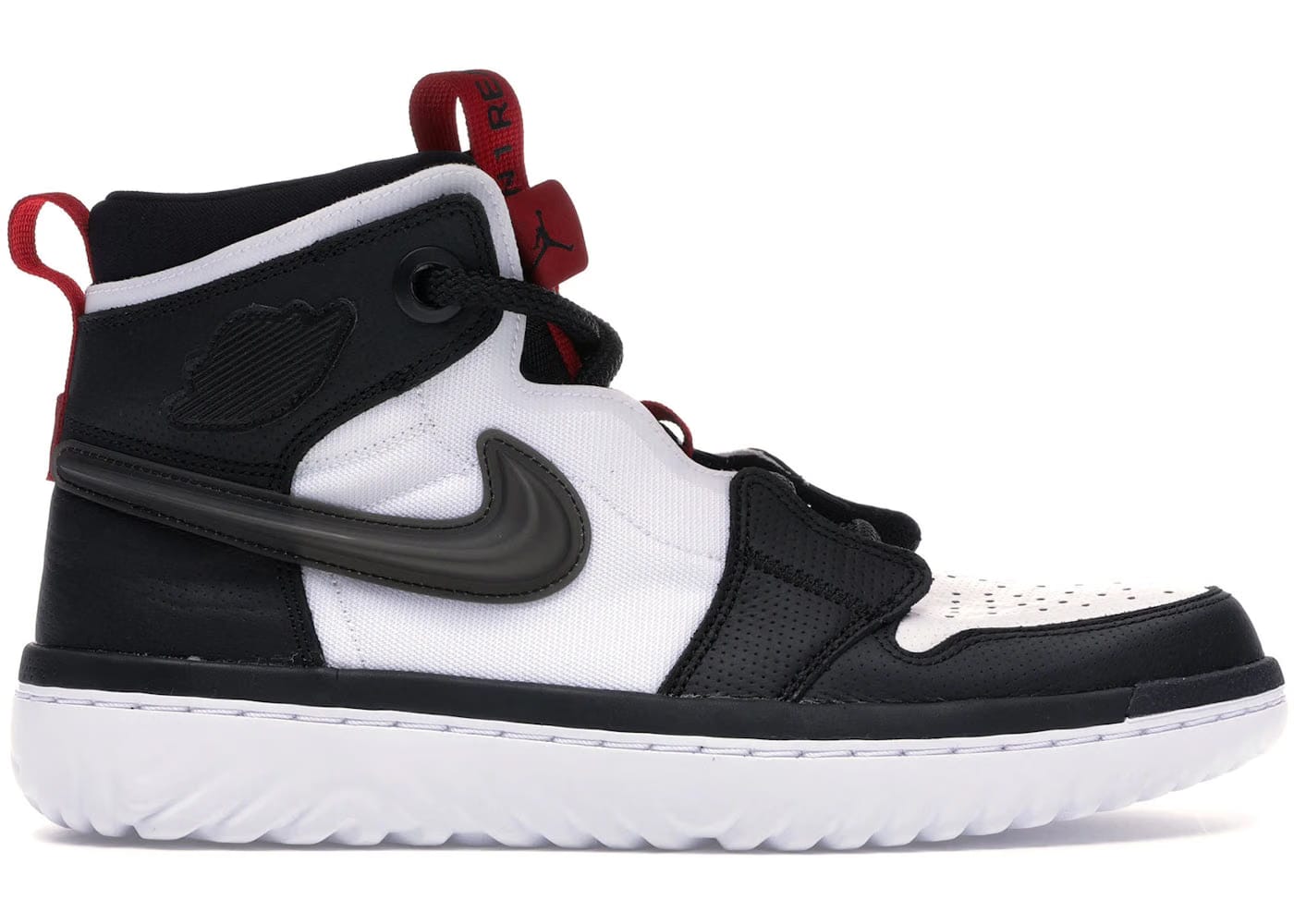 Jordan 1 High React Black White Gym Red