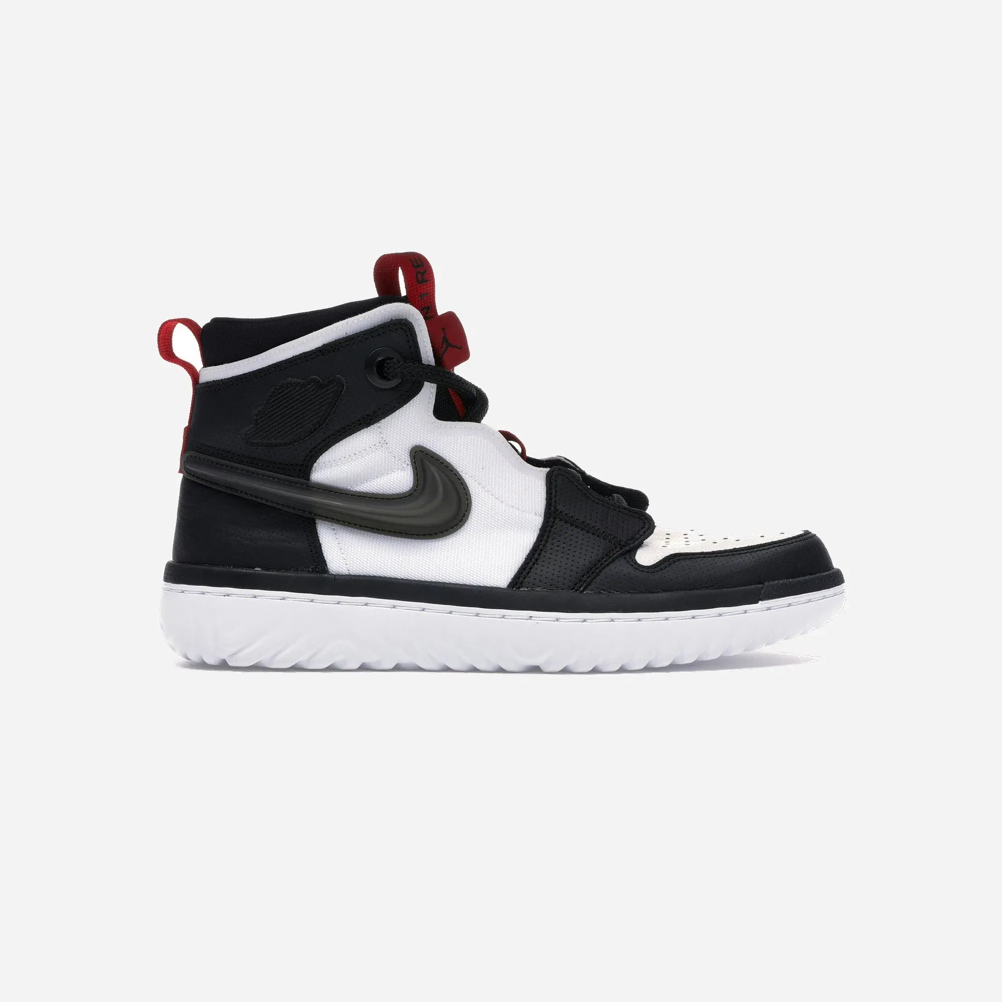 Jordan 1 High React Black White Gym Red