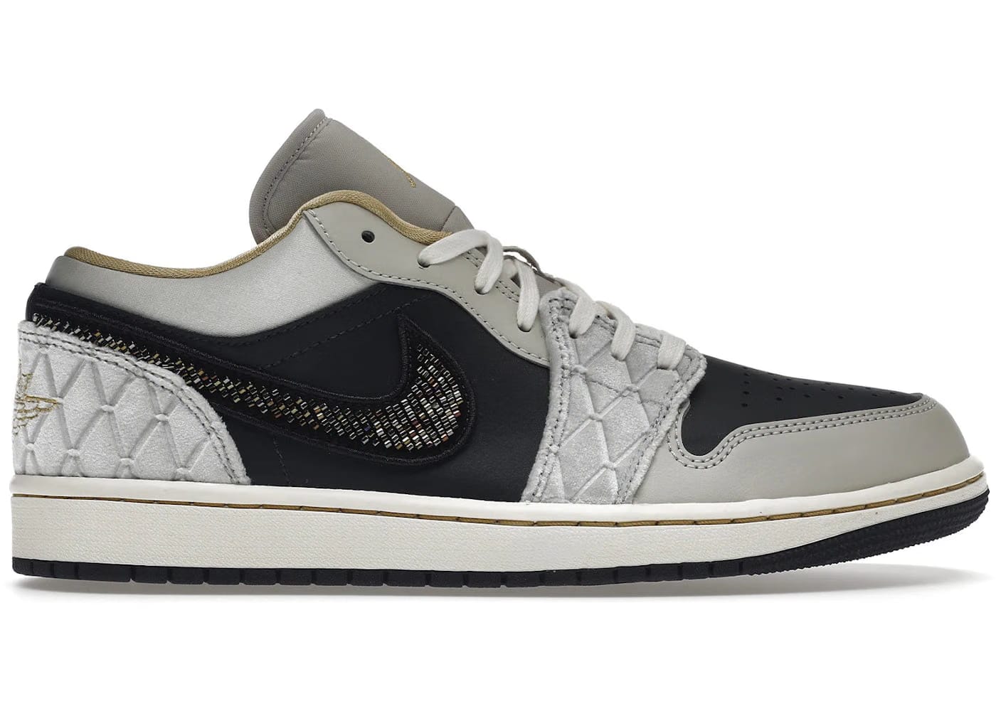 Jordan 1 Low Beaded Swoosh