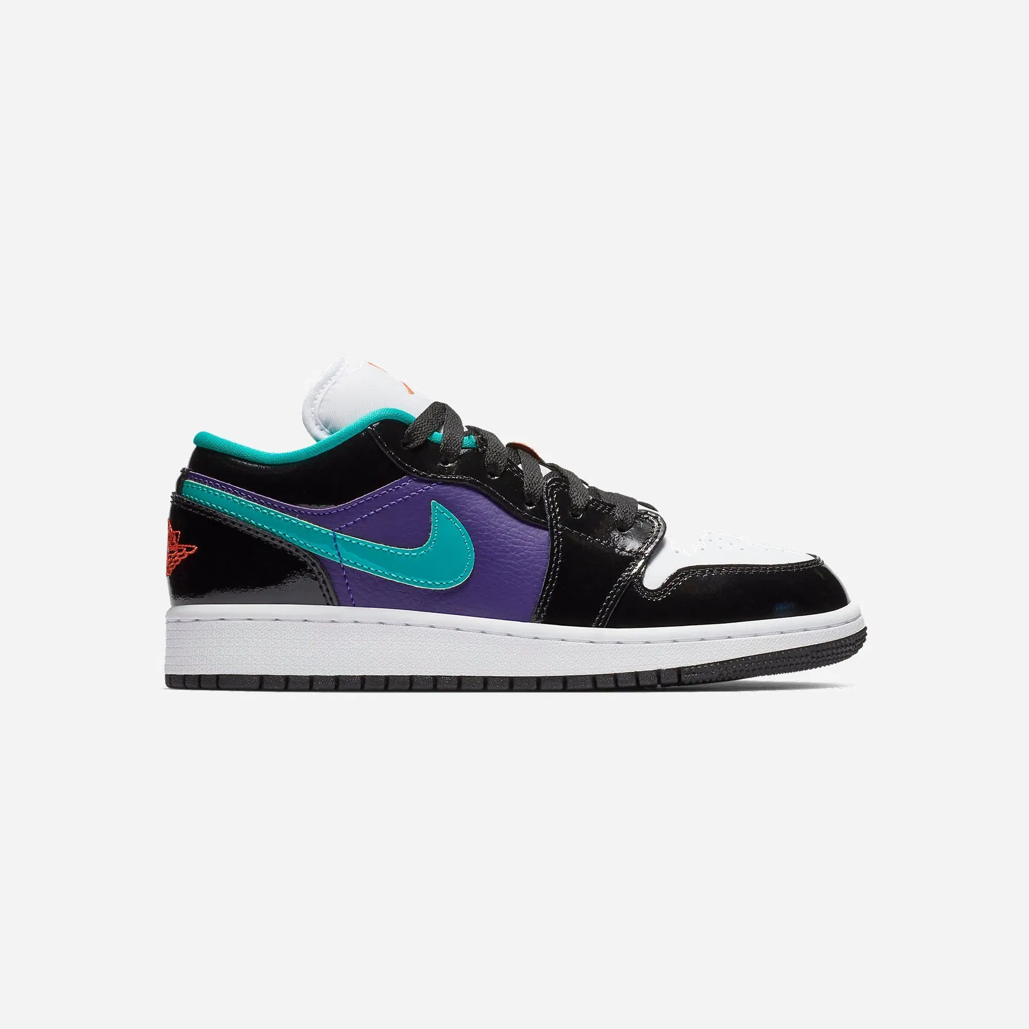 Jordan 1 Low Black Court Purple Turbo Green Gs