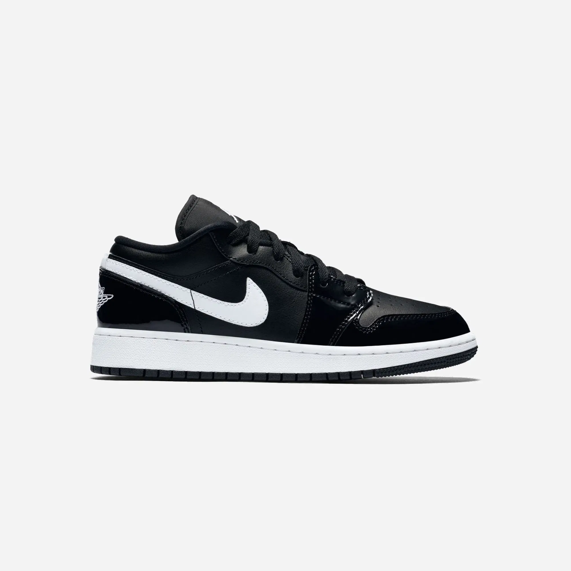 Jordan 1 Low Black Patent White Gs