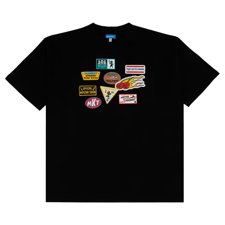 Market Patched T-Shirt Black
