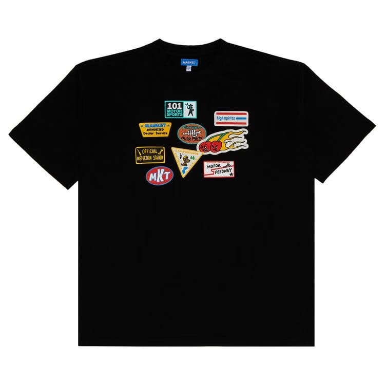 Market Patched T-Shirt Black