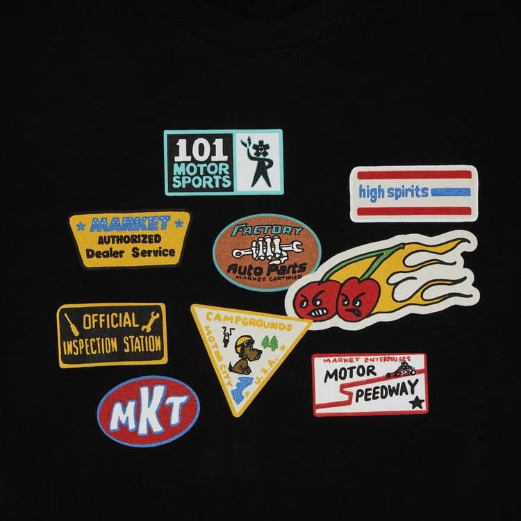 Market Patched T-Shirt Black