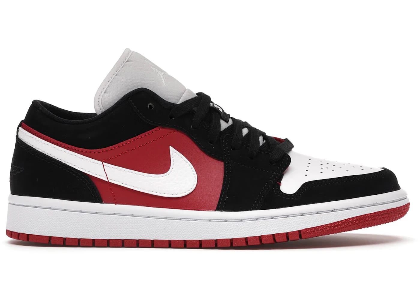 Jordan 1 Low Black White Gym Red Womens