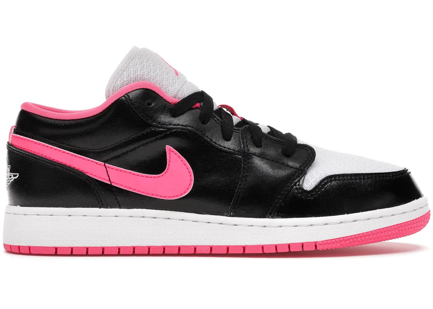 Jordan 1 Low Black White Hyper Pink Gs