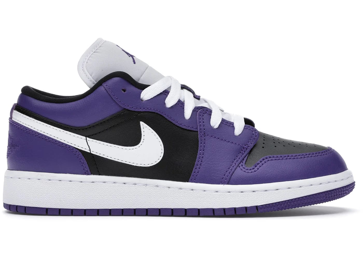 Jordan 1 Low Court Purple Black Gs