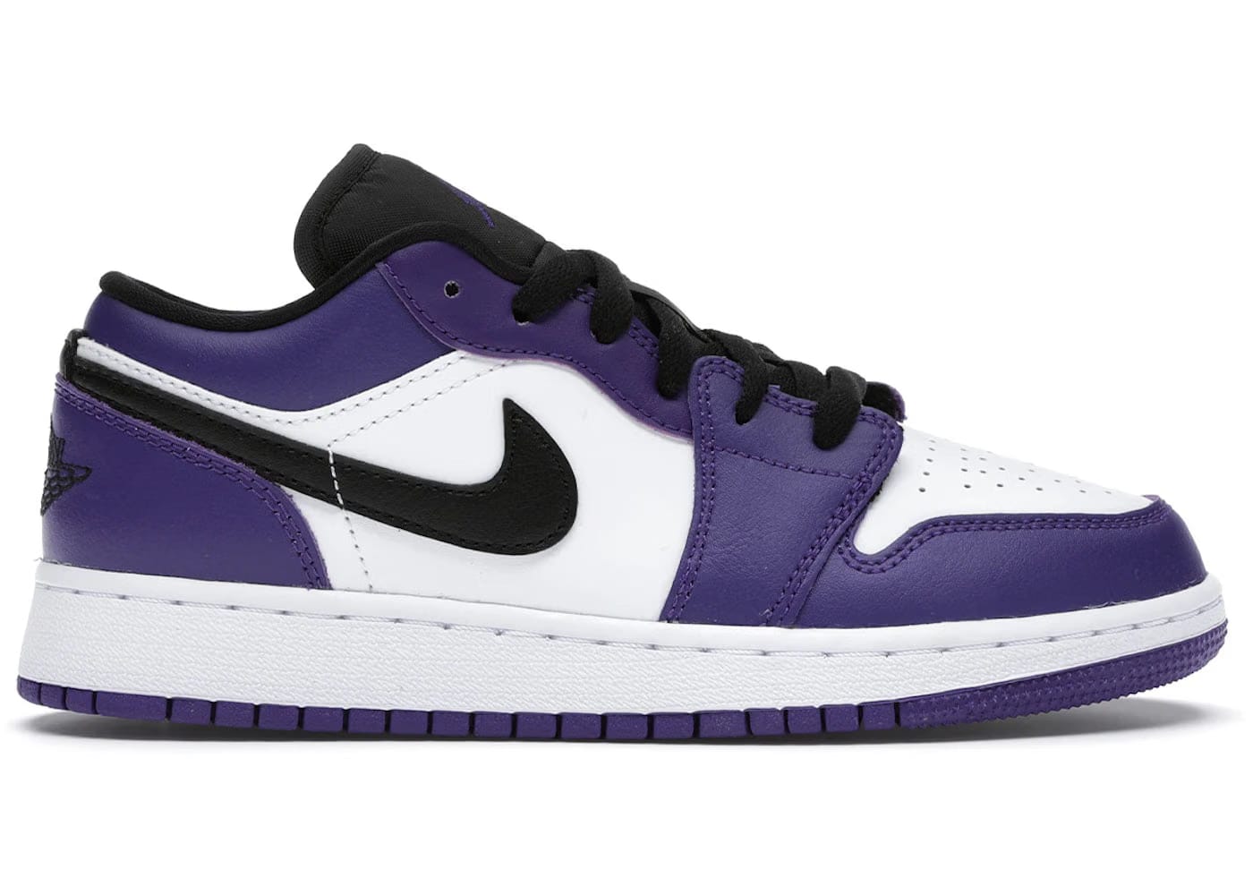 Jordan 1 Low Court Purple White Gs