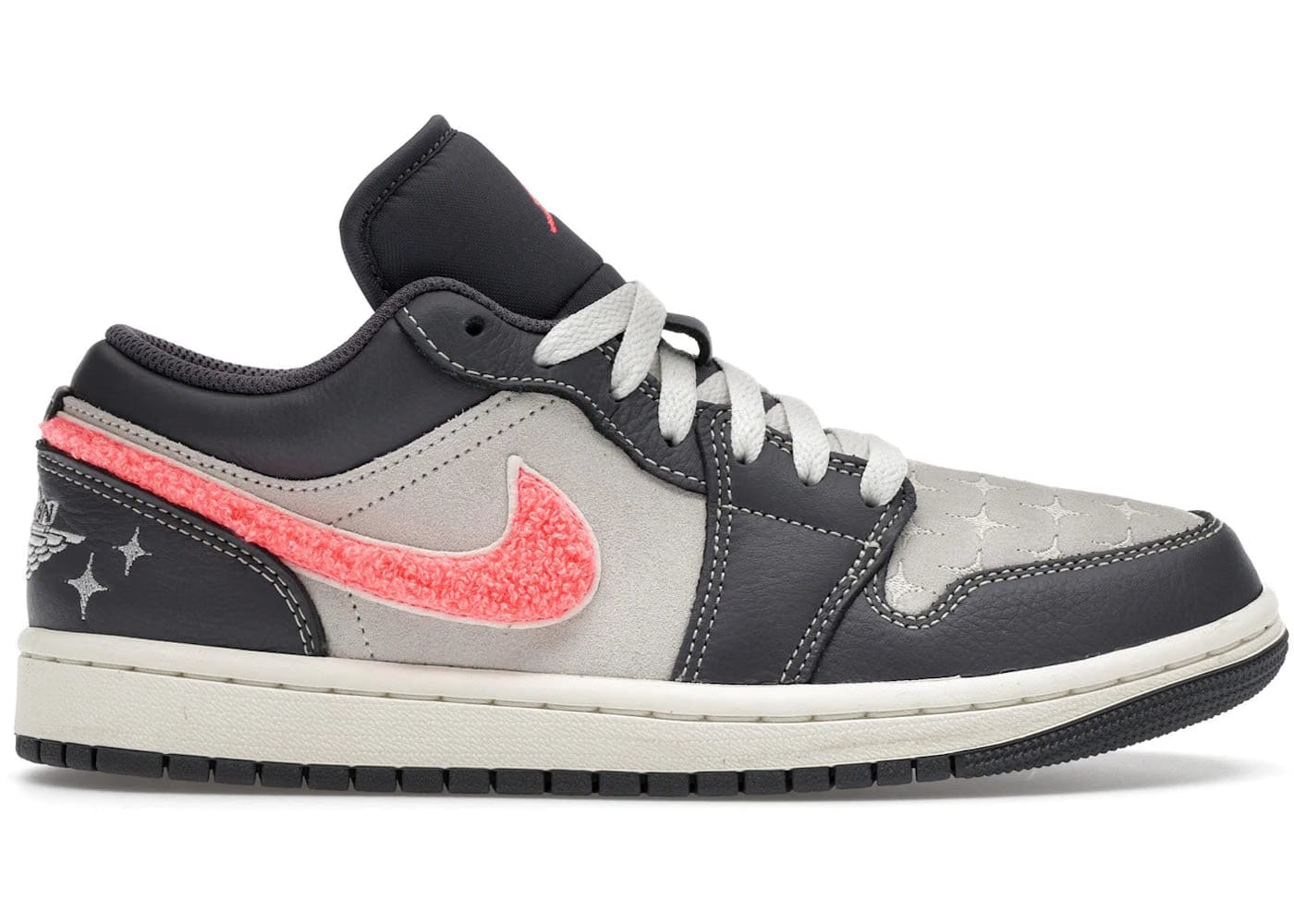Jordan 1 Low Light Graphite Hot Punch Womens