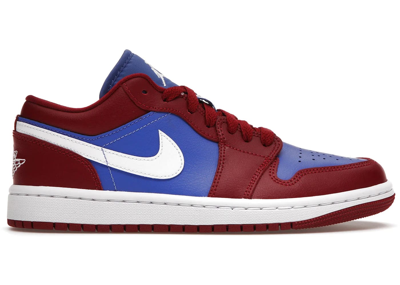 Jordan 1 Low Pomegranate Medium Blue Womens
