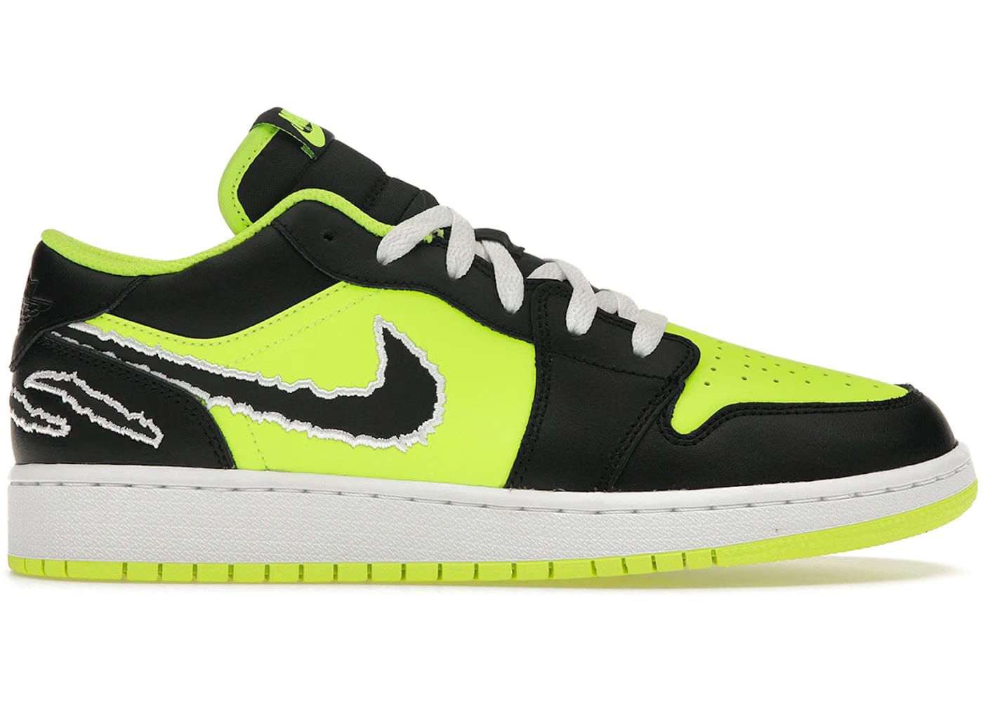 Jordan 1 Low Se Black Cat Volt Gs