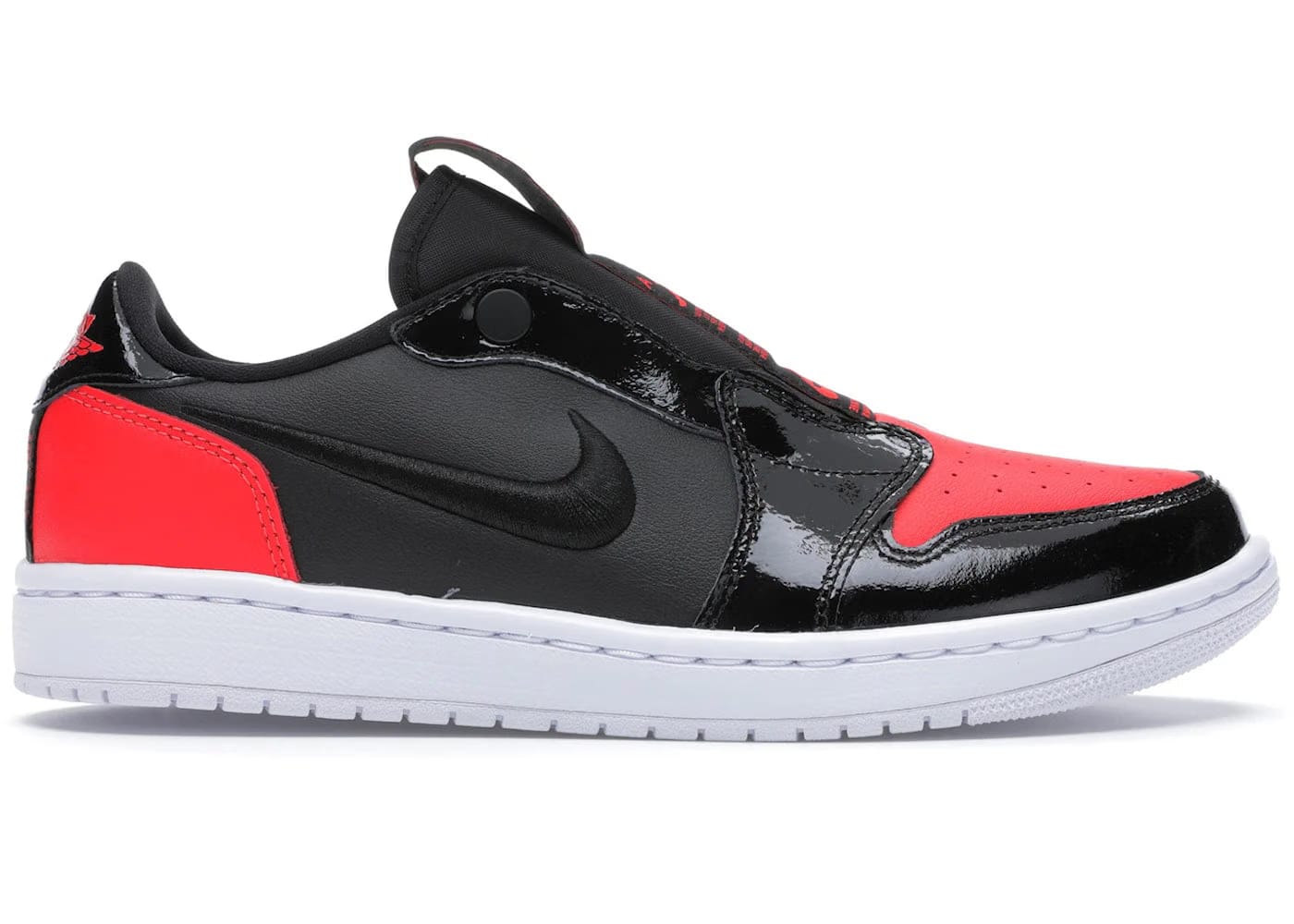 Jordan 1 Low Slip Black Hot Punch Womens