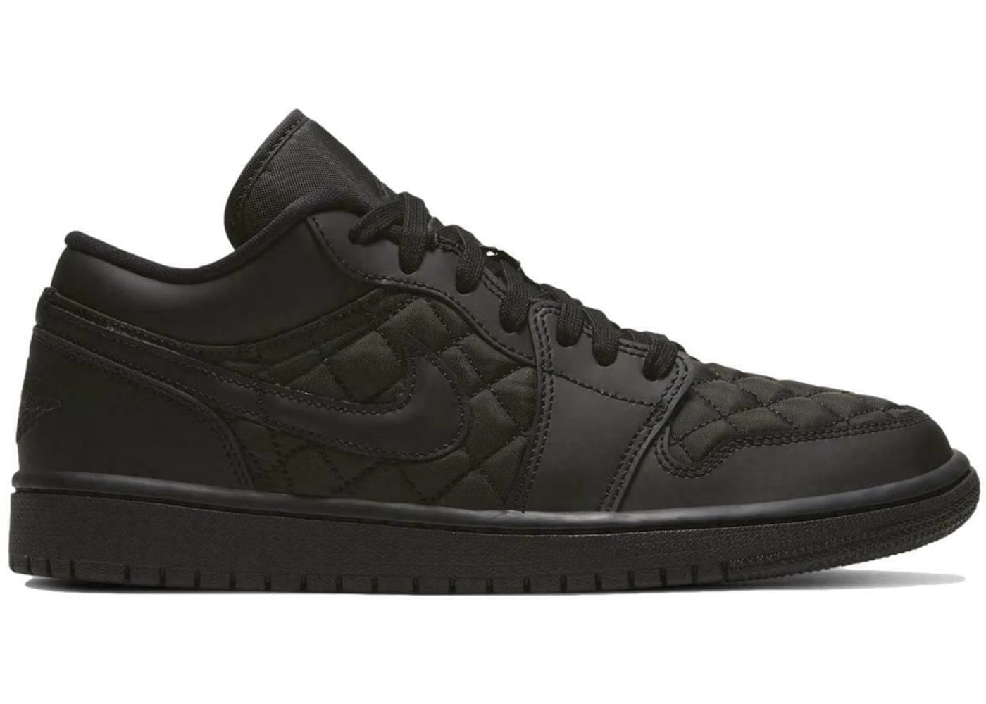 Jordan 1 Low Triple Black Quilted Womens