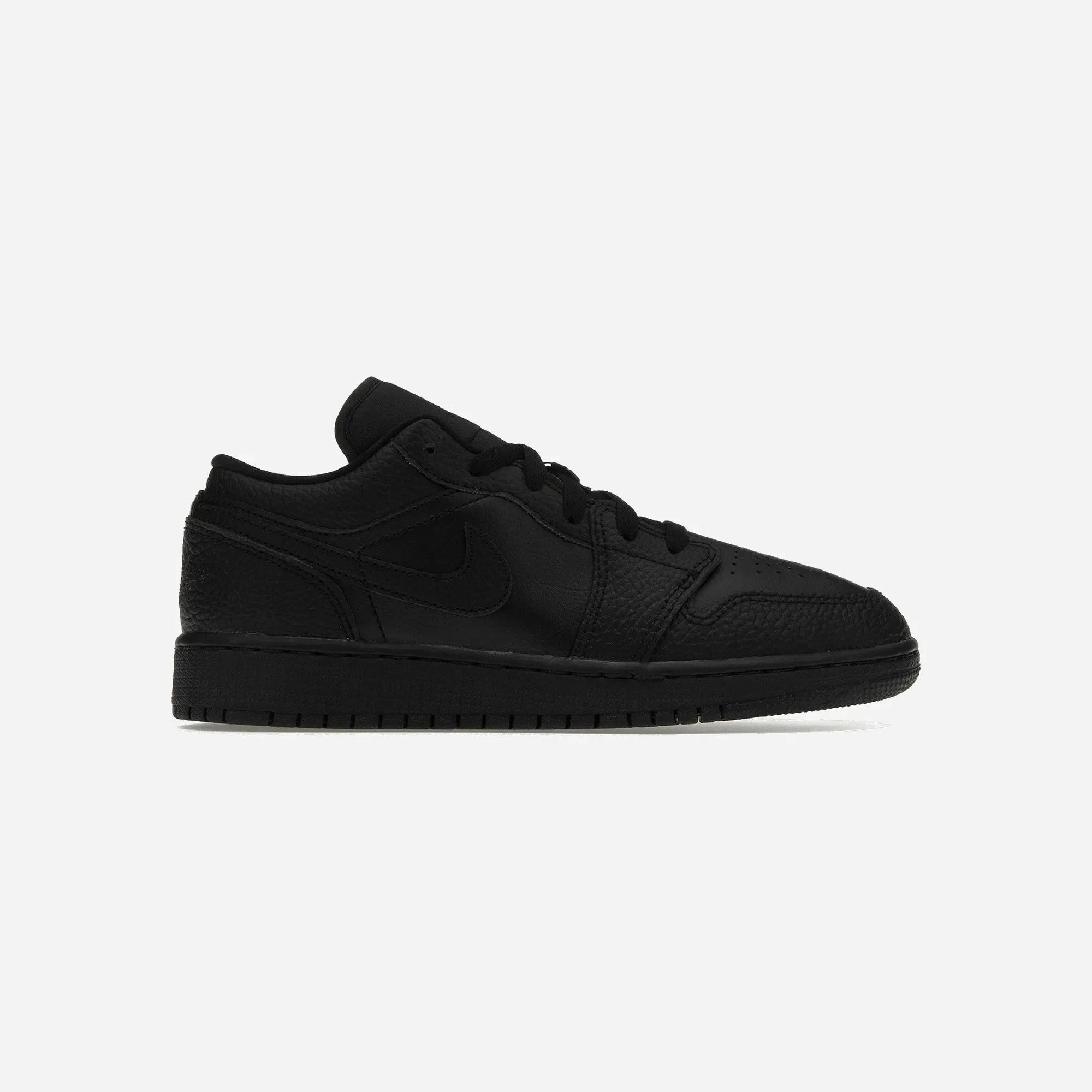 Jordan 1 Low Tumbled Leather Black Gs