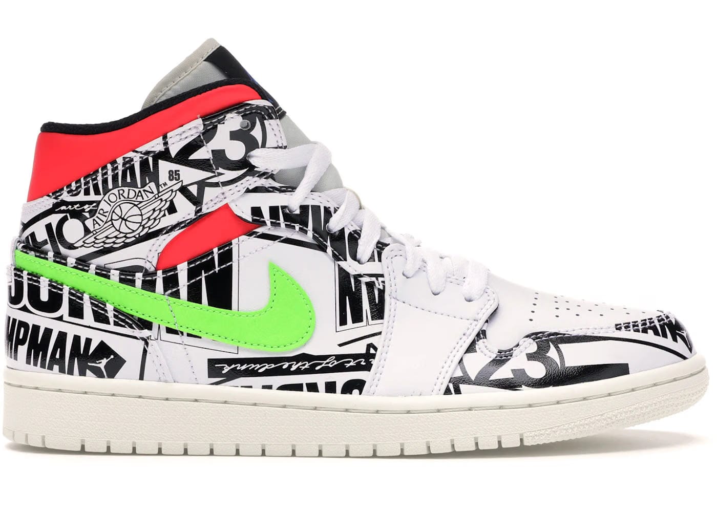 Jordan 1 Mid All Over Logos