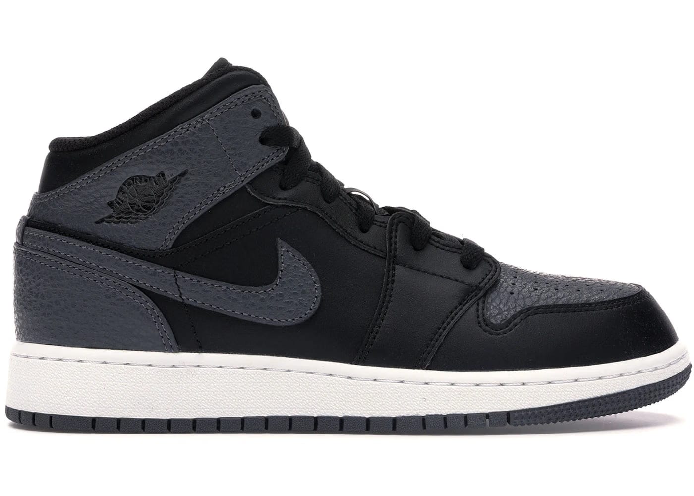 Jordan 1 Mid Black Dark Grey Gs