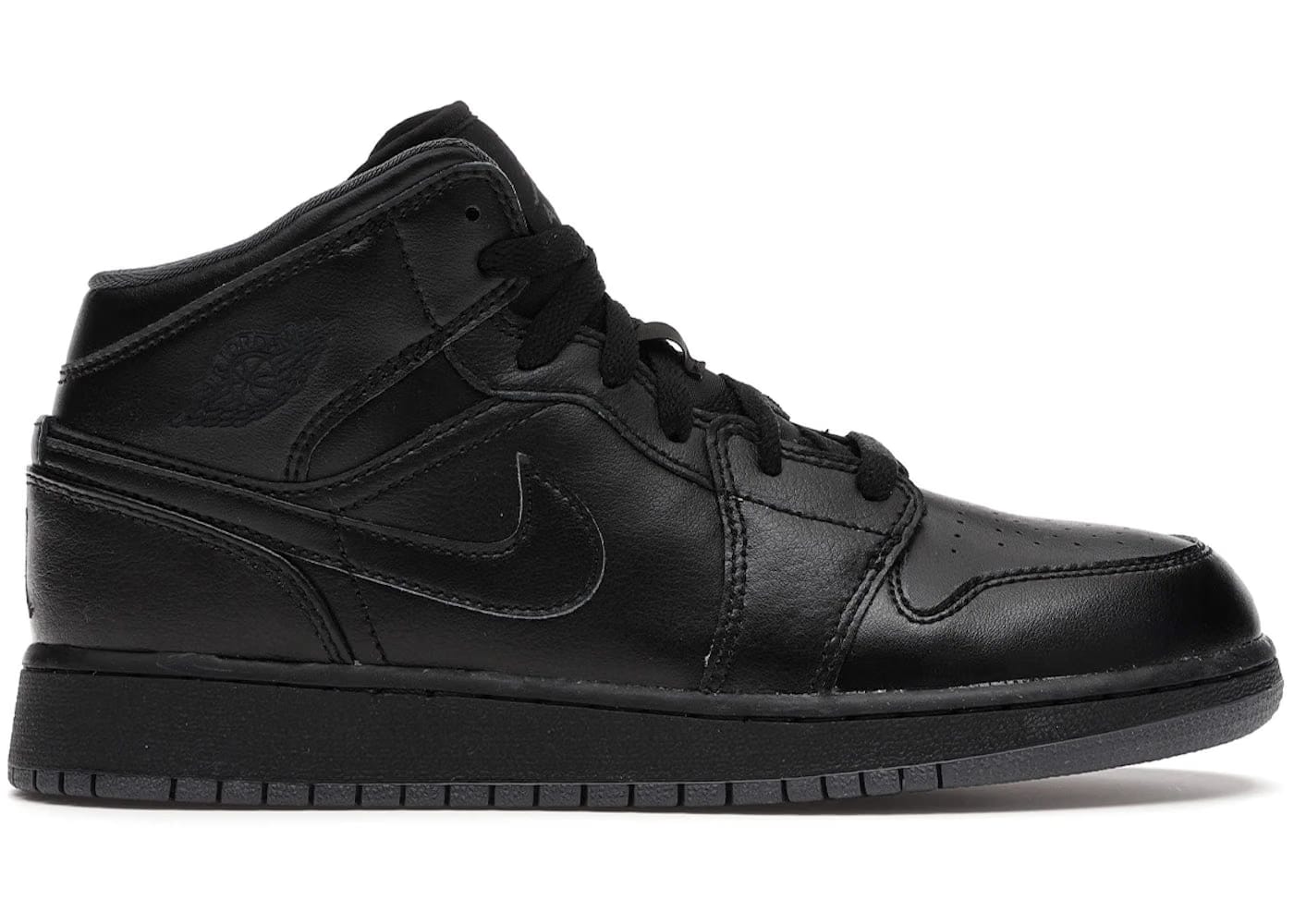 Jordan 1 Mid Black Dark Grey Outsole Gs