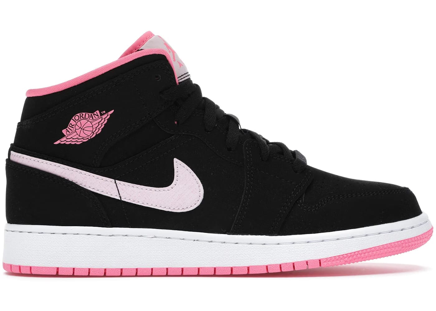 Jordan 1 Mid Black Digital Pink Gs