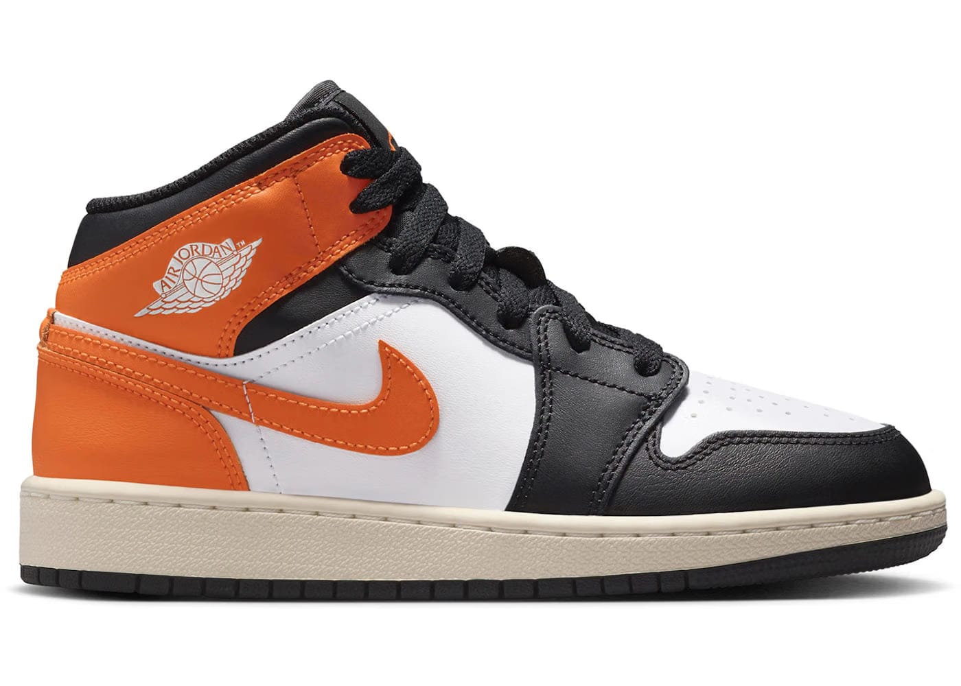 Jordan 1 Mid Black Toe Starfish Gs