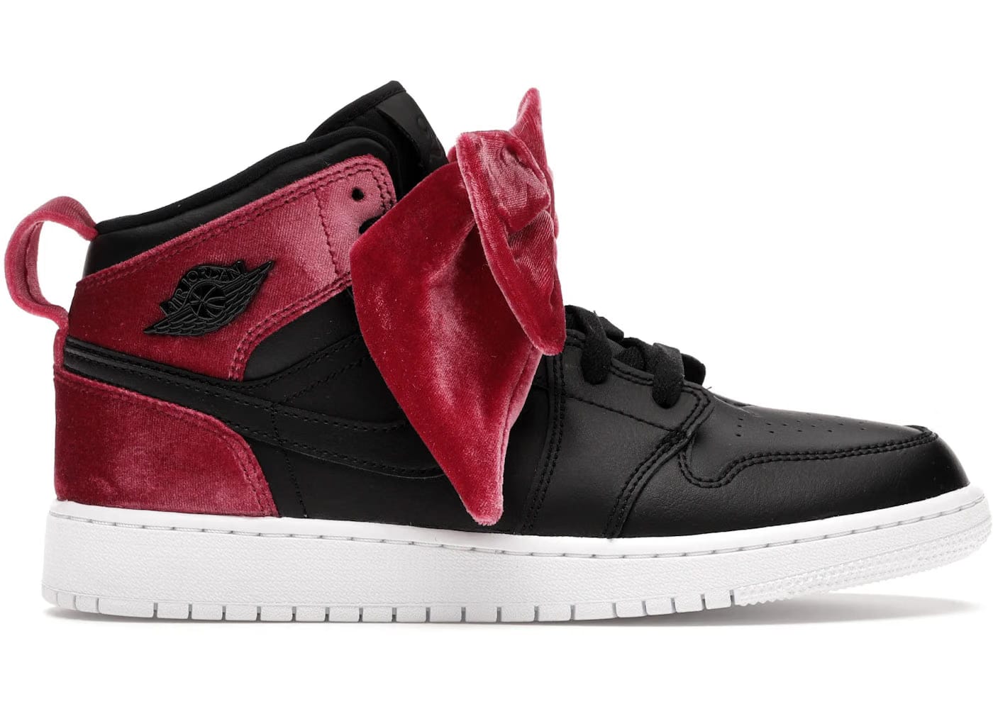Jordan 1 Mid Bow Black Noble Red Gs