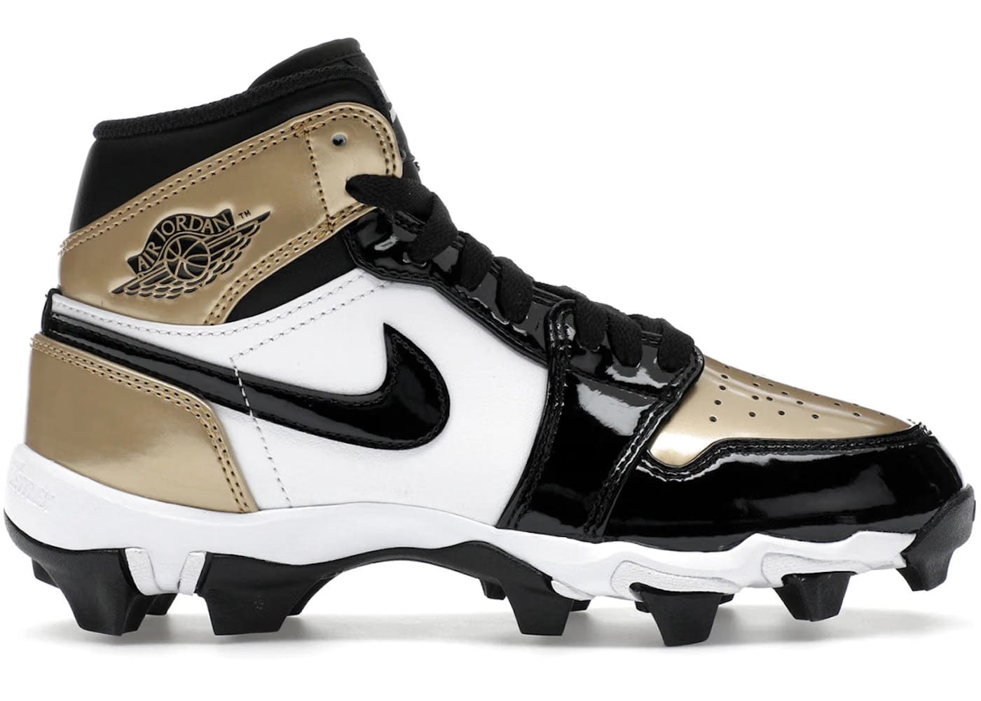 Jordan 1 Mid Cleat Patent Gold Toe Gs